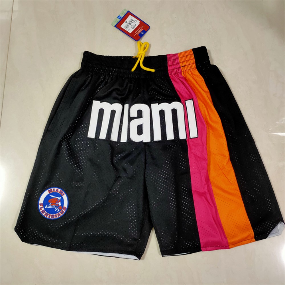 Pantalón Corto De Bolsillo Miami Heat Negro Rainbow Edition