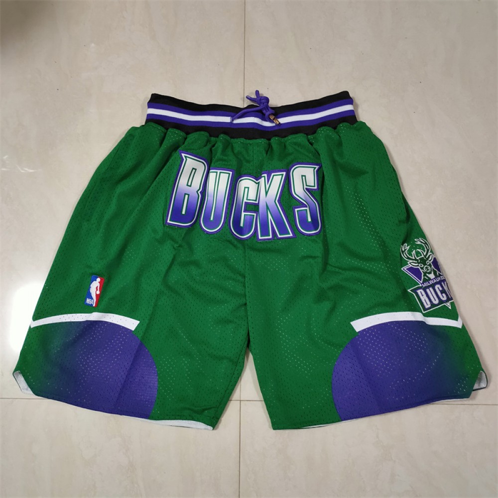 Pantalón Corto De Bolsillo Milwaukee Bucks Verde Classic Edition