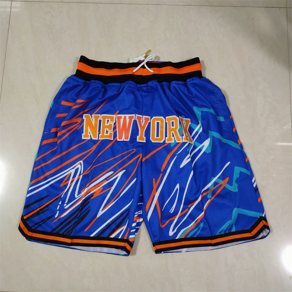 Pantalón Corto De Bolsillo New York Knicks Azul Edición Relámpago