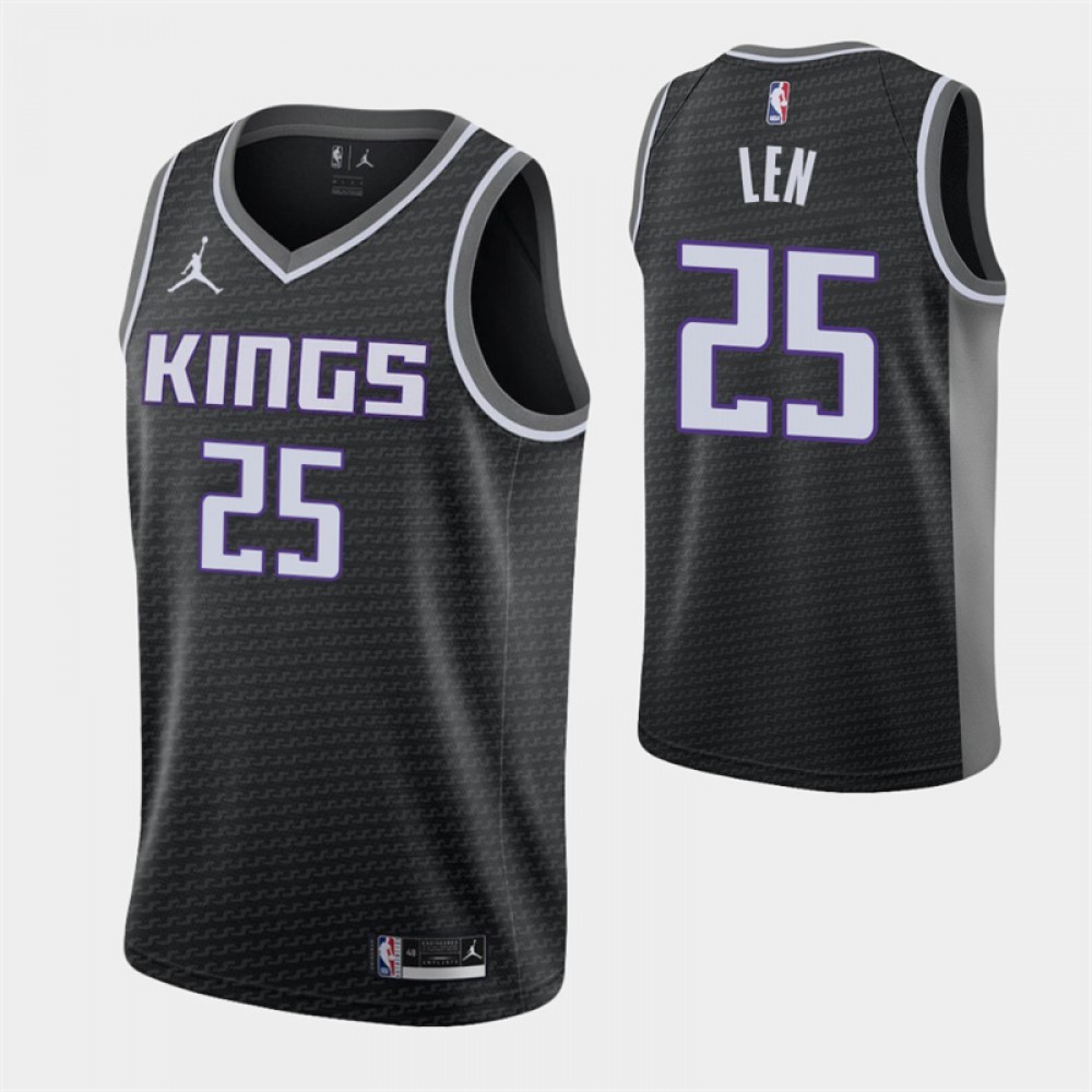 Camiseta Alex Len #25 Sacramento Kings Negro Camiseta Alex Len #25 Sacramento Kings Negro