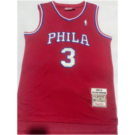 Camiseta Allen Iverson #3 Philadelphia 76ers Rojo Classic Edition