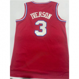Camiseta Allen Iverson #3 Philadelphia 76ers Rojo Classic Edition Camiseta Allen Iverson #3 Philadelphia 76ers Rojo Classic Edition