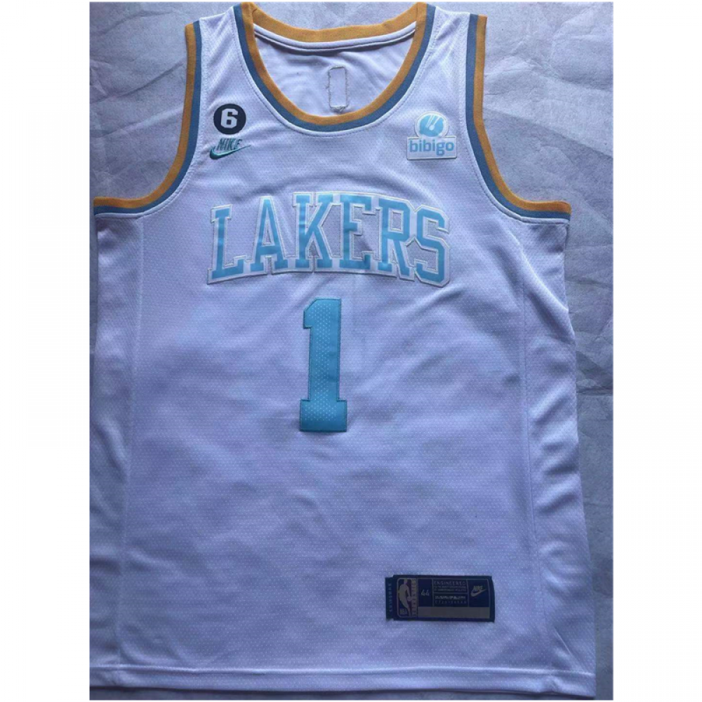 Camiseta D'Angelo Russell #1 Los Angeles Lakers 2023 Blanco Camiseta D'Angelo Russell #1 Los Angeles Lakers 2023 Blanco