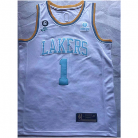 Camiseta D'Angelo Russell #1 Los Angeles Lakers 2023 Blanco