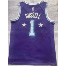 Camiseta D'Angelo Russell #1 Los Angeles Lakers Púrpura Camiseta D'Angelo Russell #1 Los Angeles Lakers Púrpura