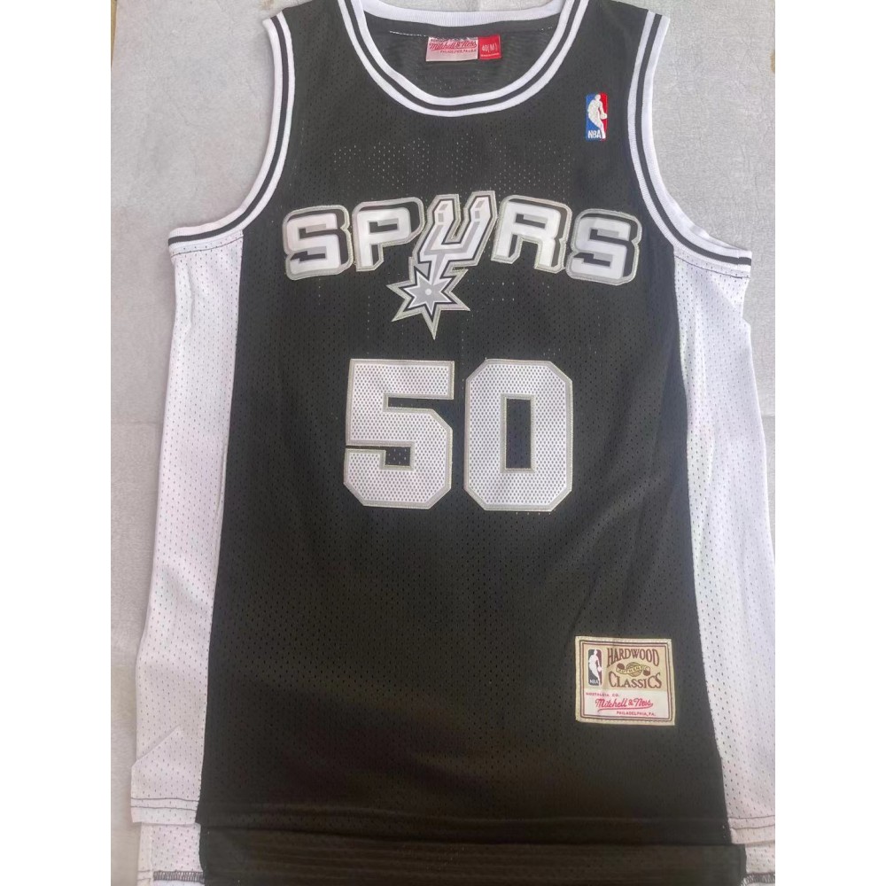 Camiseta David Robinson #50 San Antonio Spurs Negro Retro Camiseta David Robinson #50 San Antonio Spurs Negro Retro