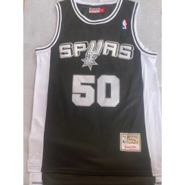 Camiseta David Robinson #50 San Antonio Spurs Negro Retro