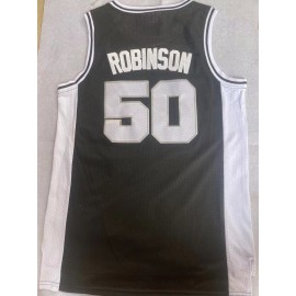 Camiseta David Robinson #50 San Antonio Spurs Negro Retro Camiseta David Robinson #50 San Antonio Spurs Negro Retro