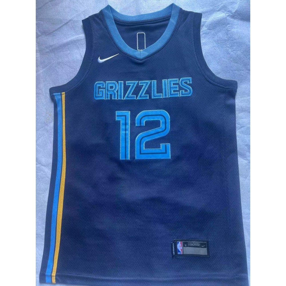 Camiseta Ja Morant #12 Memphis Grizzlies Azul Oscuro Niño Camiseta Ja Morant #12 Memphis Grizzlies Azul Oscuro Niño