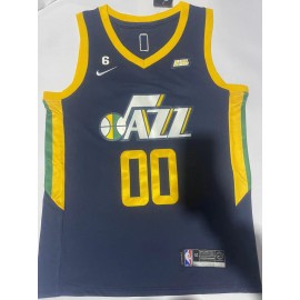 Camiseta Jordan Clarkson #00 Utah Jazz Azul Oscuro