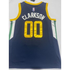 Camiseta Jordan Clarkson #00 Utah Jazz Azul Oscuro Camiseta Jordan Clarkson #00 Utah Jazz Azul Oscuro