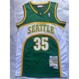 Camiseta Kevin Durant #35 Oklahoma City Thunder Verde Retro
