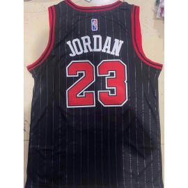 Camiseta Michael Jordan #23 Chicago Bulls Negro Con Rayas Camiseta Michael Jordan #23 Chicago Bulls Negro Con Rayas
