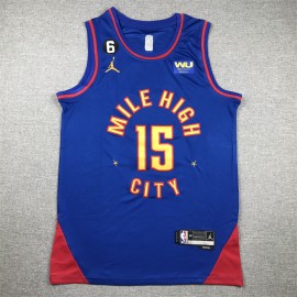 Camiseta Nikola Jokić #15 Denver Nuggets 2023 Azul City Edition