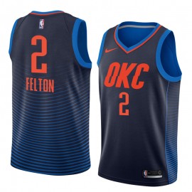 Camiseta Raymond Felton #2 Oklahoma City Thunder Azul Oscuro Con Rayas