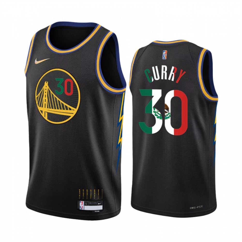 Camiseta Stephen Curry #30 Golden State Warriors Mexico Edition Negro Camiseta Stephen Curry #30 Golden State Warriors Mexico Edition Negro