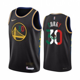 Camiseta Stephen Curry #30 Golden State Warriors Mexico Edition Negro