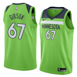 Camiseta Taj Gibson #67 Minnesota Timberwolves Verde