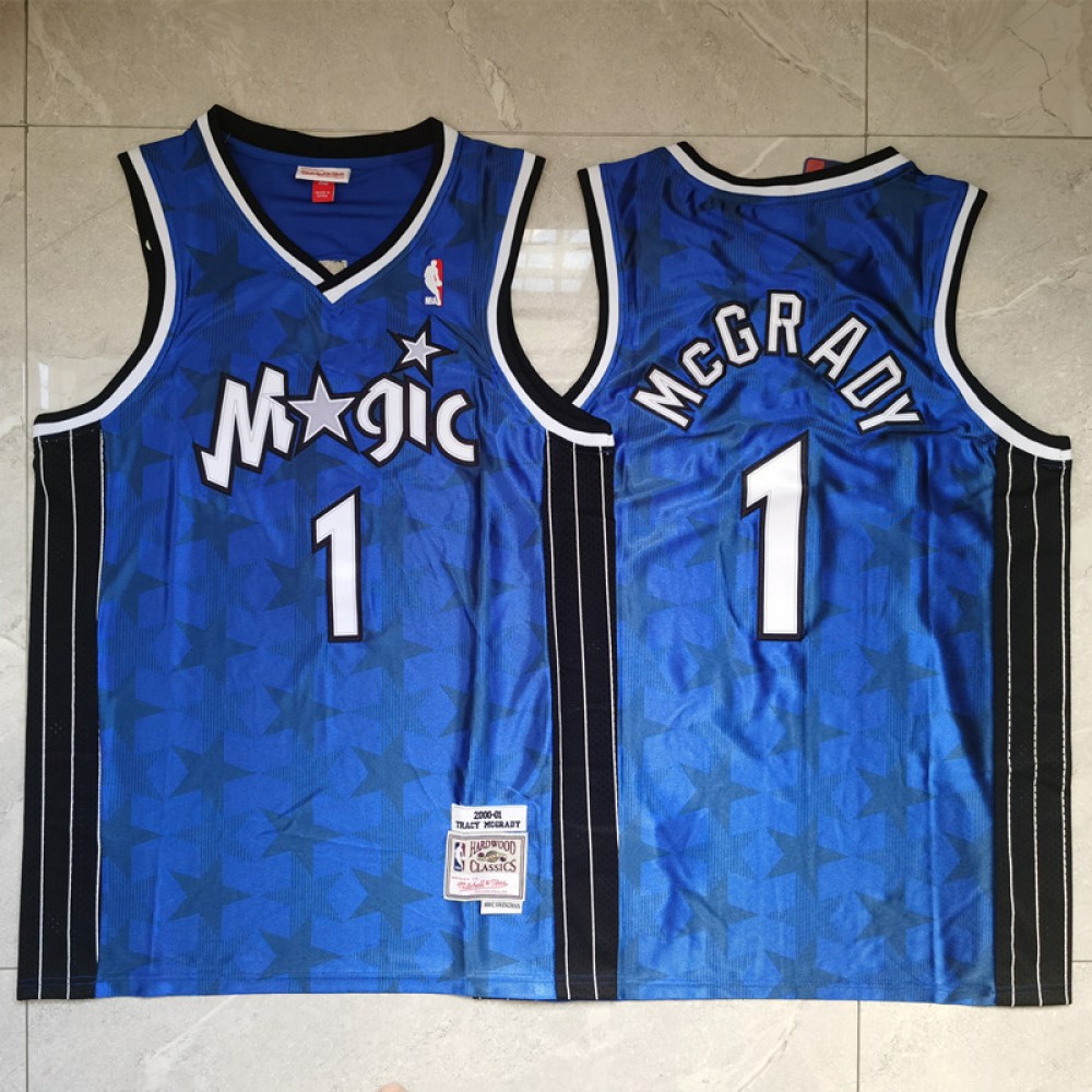Camiseta Tracy McGrady #1 Orlando Magic Azul Camiseta Tracy McGrady #1 Orlando Magic Azul