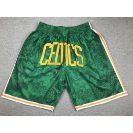 Pantalón Corto De Bolsillo Boston Celtics Verde Edición Tigre