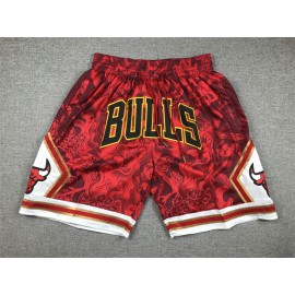 Pantalón Corto De Bolsillo Chicago Bulls Rojo Edición Tigre