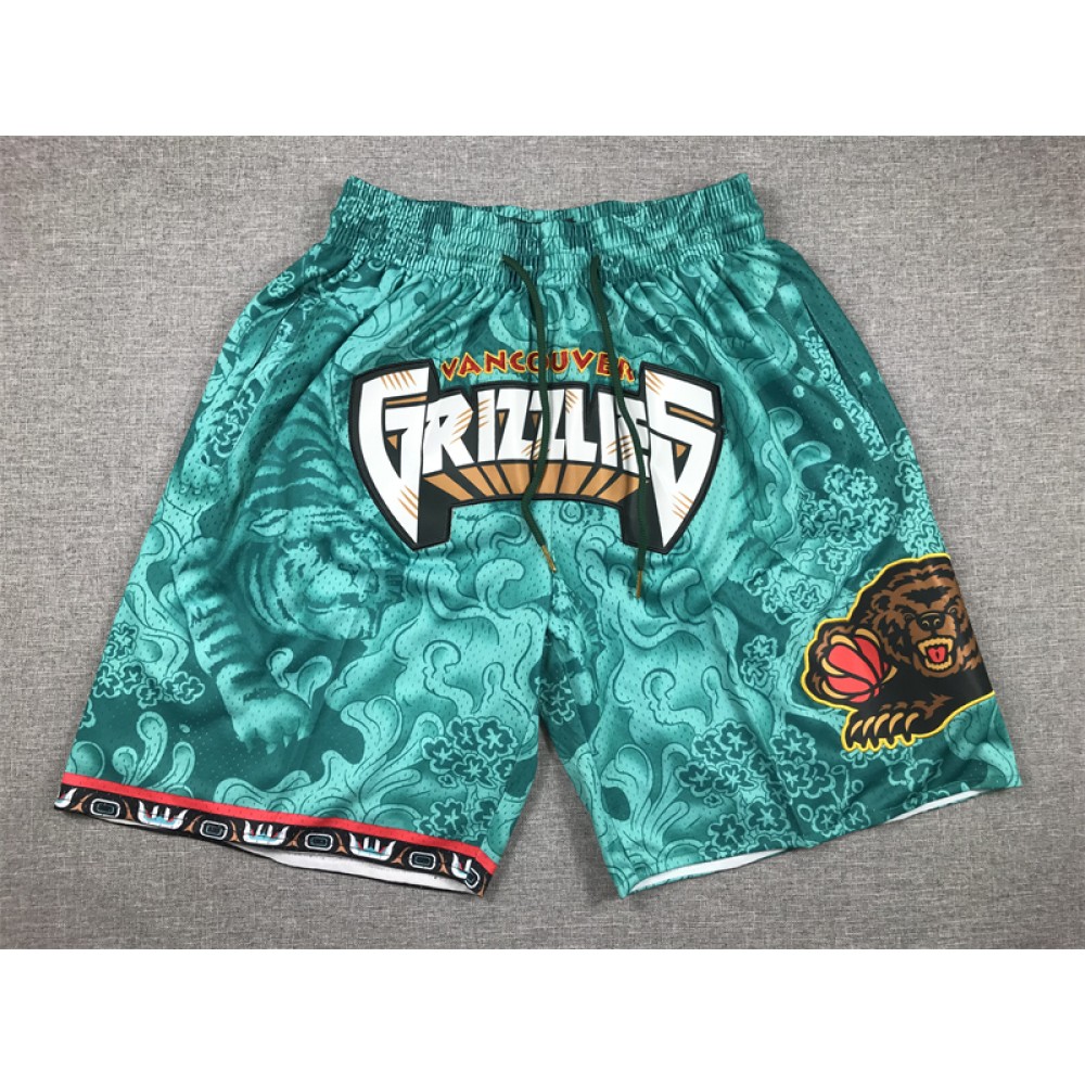 Pantalón Corto De Bolsillo Memphis Grizzlies Verde Edición Tigre