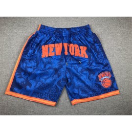 Pantalón Corto De Bolsillo New York Knicks Azul Edición Tigre