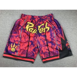 Pantalón Corto De Bolsillo Toronto Raptors Púrpura Edición Tigre