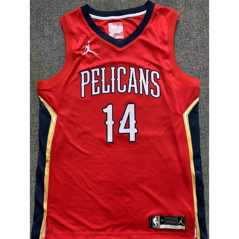 Camiseta Brandon Ingram #14 New Orleans Pelicans Rojo Camiseta Brandon Ingram #14 New Orleans Pelicans Rojo