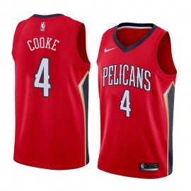 Camiseta Charles Cooke #4 New Orleans Pelicans Rojo