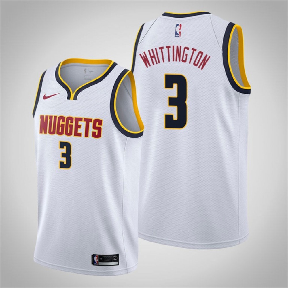 Camiseta Greg Whittington #3 Denver Nuggets Blanco City Edition Camiseta Greg Whittington #3 Denver Nuggets Blanco City Edition
