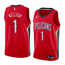 Camiseta Jameer Nelson #1 New Orleans Pelicans Rojo