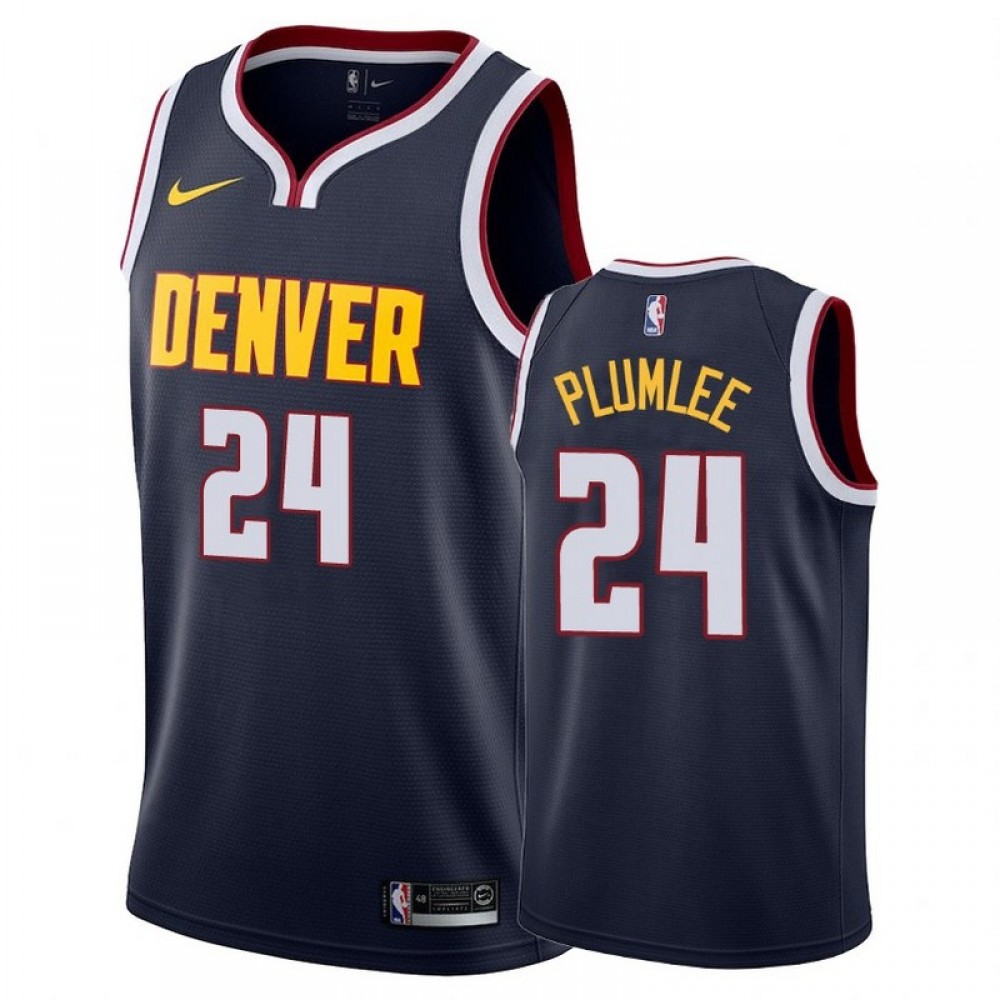 Camiseta Mason Plumlee #24 Denver Nuggets Azul Oscuro Camiseta Mason Plumlee #24 Denver Nuggets Azul Oscuro