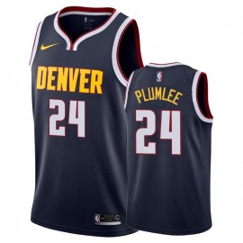 Camiseta Mason Plumlee #24 Denver Nuggets Azul Oscuro