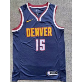 Camiseta Nikola Jokić #15 Denver Nuggets Azul Oscuro