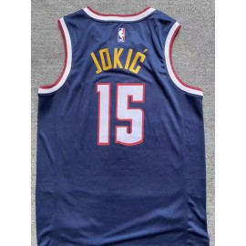 Camiseta Nikola Jokić #15 Denver Nuggets Azul Oscuro Camiseta Nikola Jokić #15 Denver Nuggets Azul Oscuro
