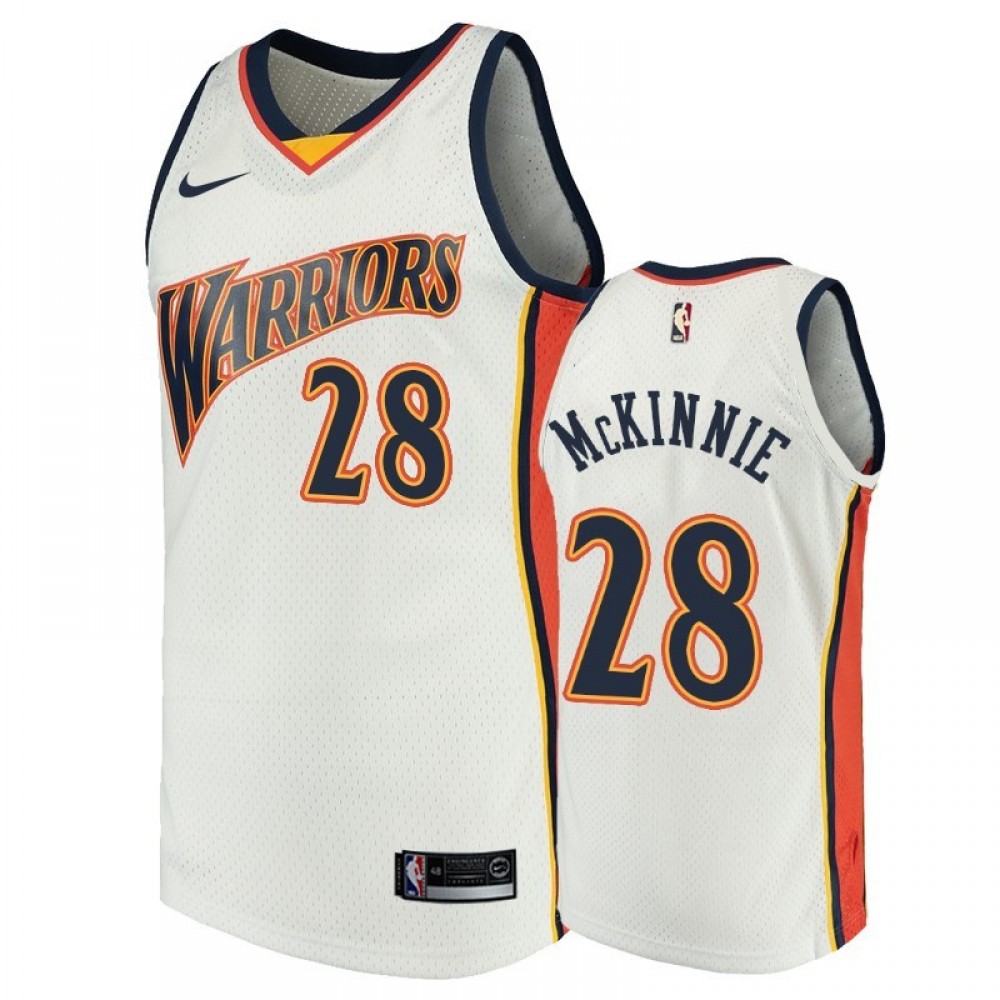 Camiseta Alfonzo McKinnie #28 Golden State Warriors Blanco Camiseta Alfonzo McKinnie #28 Golden State Warriors Blanco