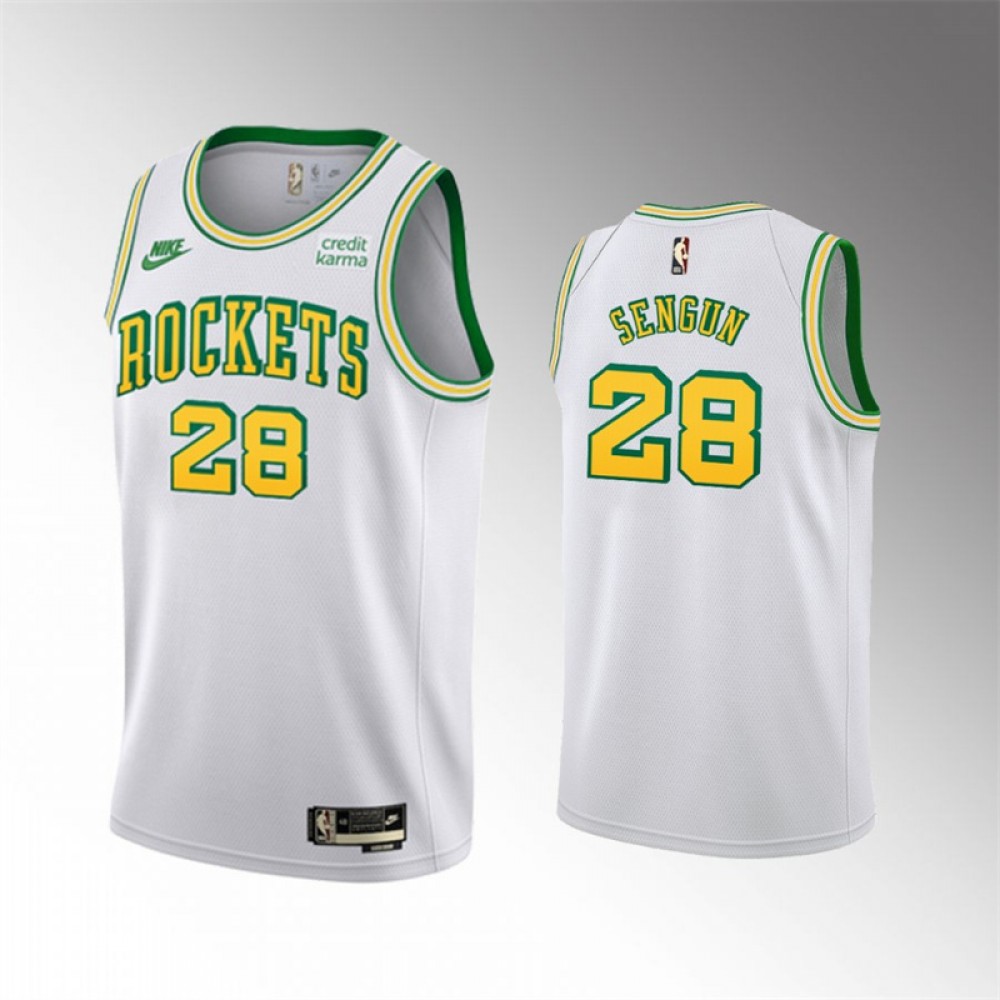 Camiseta Alperen Sengun #28 Houston Rockets 2023 Blanco Classic Edition Camiseta Alperen Sengun #28 Houston Rockets 2023 Blanco Classic Edition
