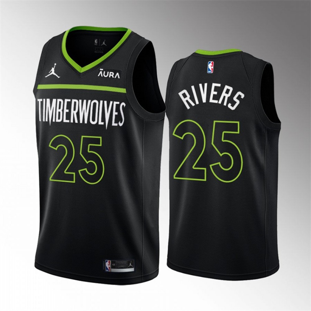 Camiseta Austin Rivers #25 Minnesota Timberwolves 2023 Negro Statement Edition Camiseta Austin Rivers #25 Minnesota Timberwolves 2023 Negro Statement Edition