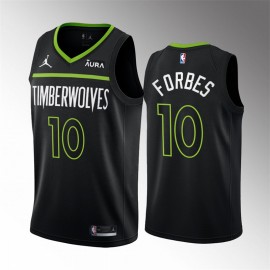 Camiseta Bryn Forbes #10 Minnesota Timberwolves 2023 Negro Statement Edition