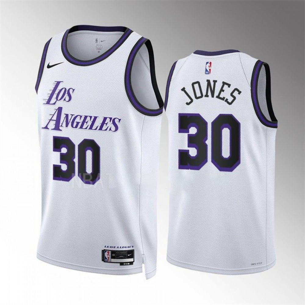 Camiseta Damian Jones #30 Los Angeles Lakers 2023 Blanco City Edition Camiseta Damian Jones #30 Los Angeles Lakers 2023 Blanco City Edition