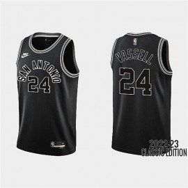 Camiseta Devin Vassell #24 San Antonio Spurs 2023 Negro Classic Edition