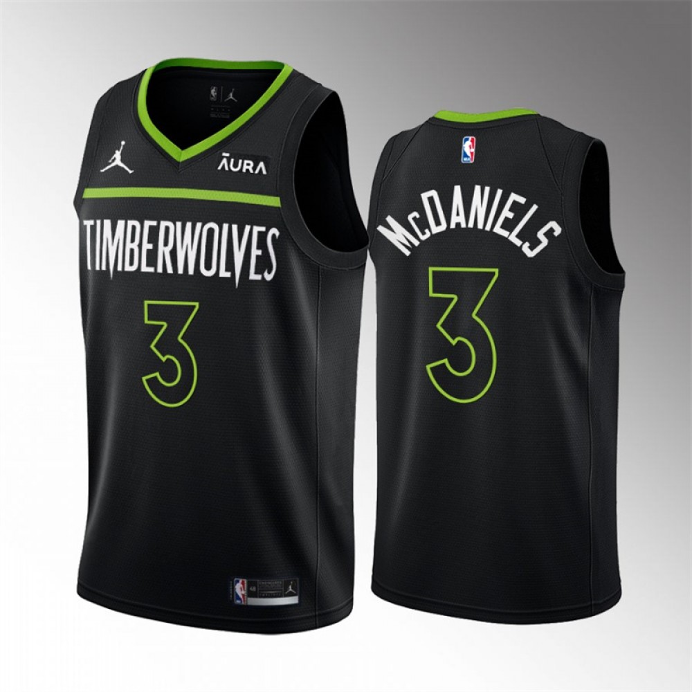 Camiseta Jaden McDaniels #3 Minnesota Timberwolves 2023 Negro Statement Edition Camiseta Jaden McDaniels #3 Minnesota Timberwolves 2023 Negro Statement Edition