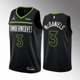 Camiseta Jaden McDaniels #3 Minnesota Timberwolves 2023 Negro Statement Edition