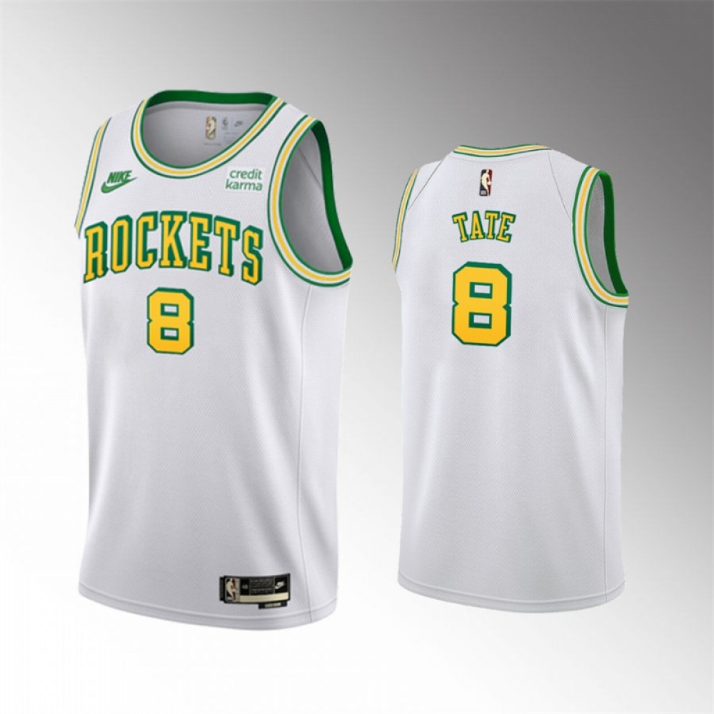 Camiseta Jae'Sean Tate #8 Houston Rockets 2023 Blanco Classic Edition Camiseta Jae'Sean Tate #8 Houston Rockets 2023 Blanco Classic Edition