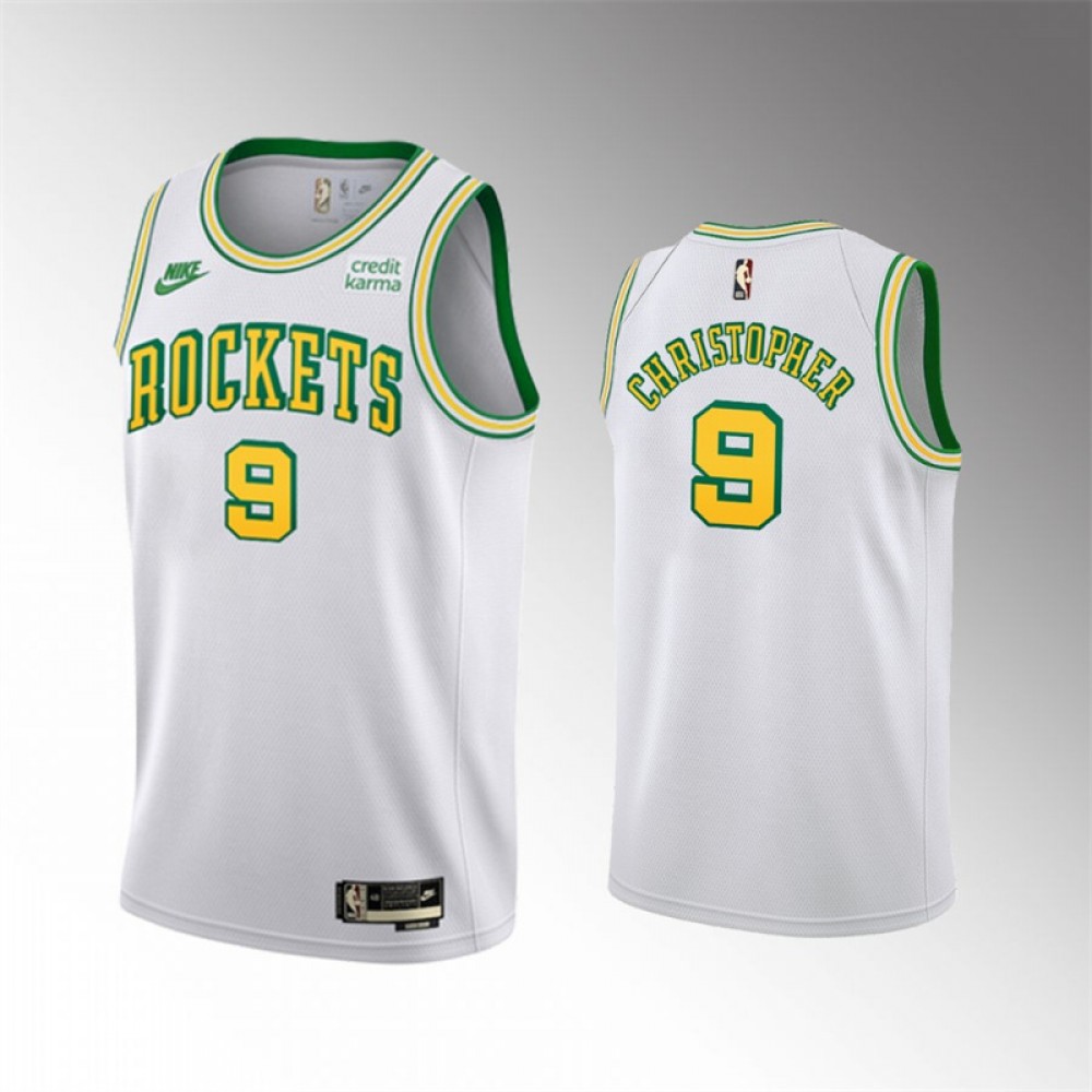 Camiseta Josh Christopher #9 Houston Rockets 2023 Blanco Classic Edition Camiseta Josh Christopher #9 Houston Rockets 2023 Blanco Classic Edition