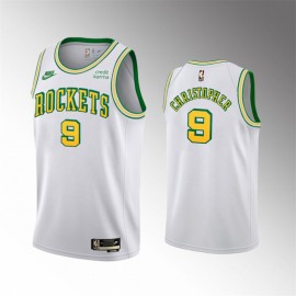 Camiseta Josh Christopher #9 Houston Rockets 2023 Blanco Classic Edition