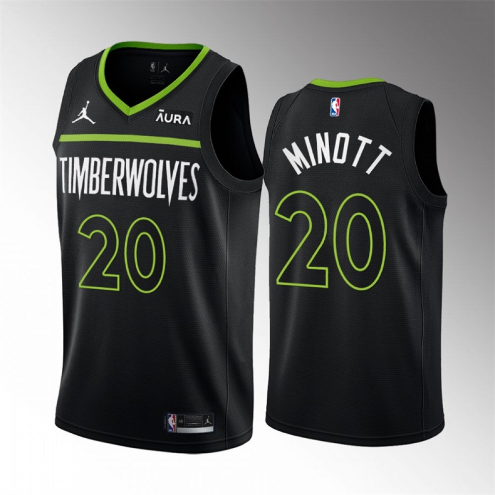 Camiseta Josh Minott #20 Minnesota Timberwolves 2023 Negro Statement Edition Camiseta Josh Minott #20 Minnesota Timberwolves 2023 Negro Statement Edition