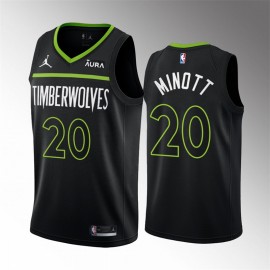 Camiseta Josh Minott #20 Minnesota Timberwolves 2023 Negro Statement Edition