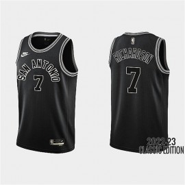 Camiseta Josh Richardson #7 San Antonio Spurs 2023 Negro Classic Edition